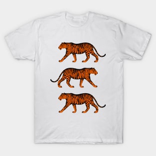 Three Tigers (White and Orange) T-Shirt